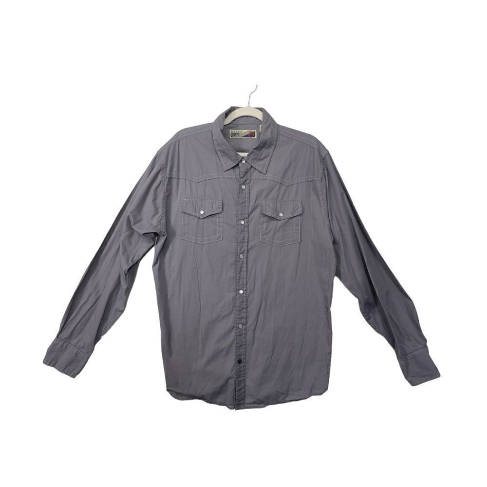 Mens red snap pearl snap button down Cowboys shirt size xl 100 percent cotton